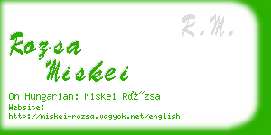 rozsa miskei business card